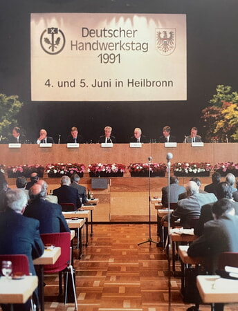 1991 trafen sich die Spitzenvertreter des Handwerks beim Deutschen Handwerkstag in Heilbronn.