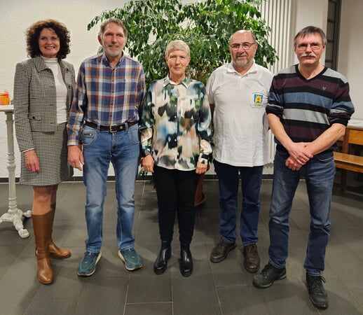 v.l.n.r.: BMin Danner, T. Schuhmacher, K. Lencz, H. W&uuml;therich und J. Nagel