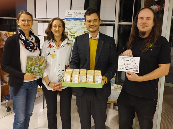 Serina Hirschmann, Kerstin Fink, Lukas Penka und Daniel Strigel (v.l.n.r)