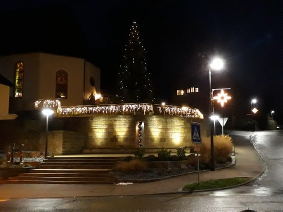 Weihnachtsbeleuchtung im Jahr 2017 in Zaberfeld