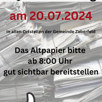 Altpapiersammlung  