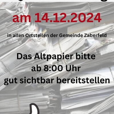 Altpapiersammlung 