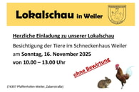 Herzliche Einladung zur Lokalschau ...