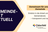 Einladung zur &ouml;ffentlichen Gemeinderatssitzung