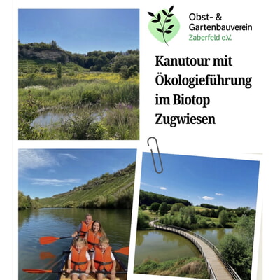 OGV Kanutour mit &Ouml;kologief&uuml;hrung im Biotop Zugwiesen 