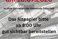 Altpapiersammlung 18.07