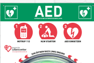 &Ouml;ffentlich zug&auml;ngliche Defibrillatoren (AED) in unserer Gemeinde