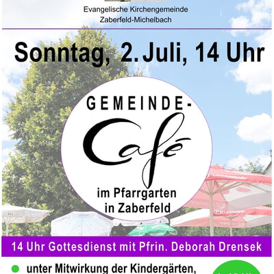 Gemeindecafé im Pfarrgarten Zaberfeld 