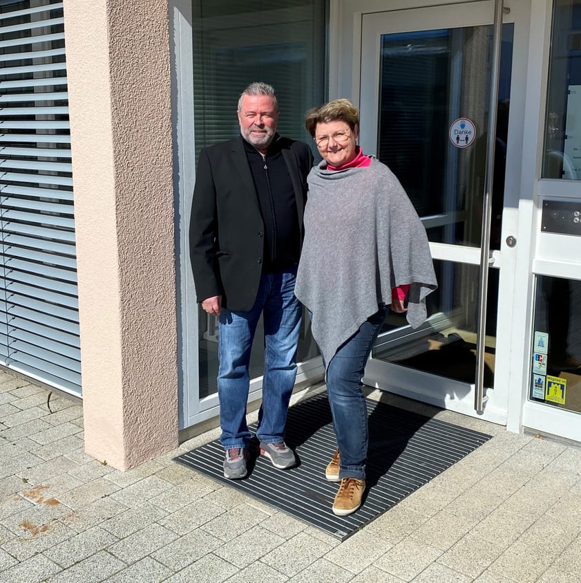 Cornelia und Stefan Koch beim Besuch von Bürgermeisterin Danner