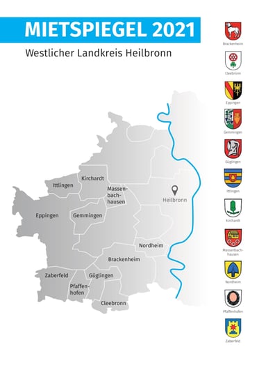 Deckblatt des aktuell gültigen Mietspiegels